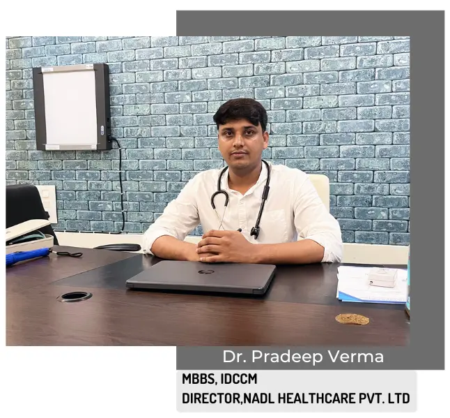 Navjeevan healthcare Indore - Dr. Pradeep Verma MBBS,IDCCM Director